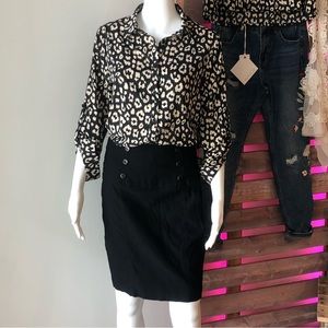 Skirt Black BCX  A-Line Pencil - Size 9 EUC